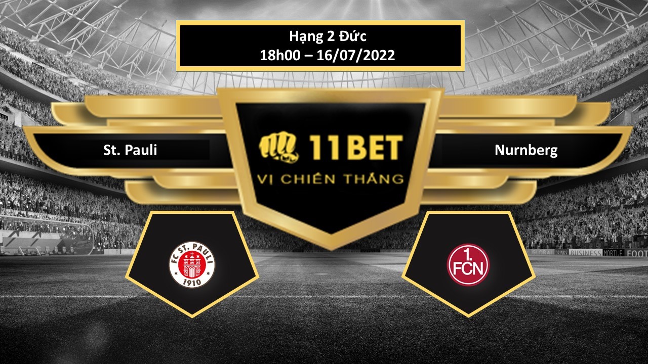 11BET Tip bóng đá St. Pauli vs Nurnberg  , hôm nay 16/07/2022