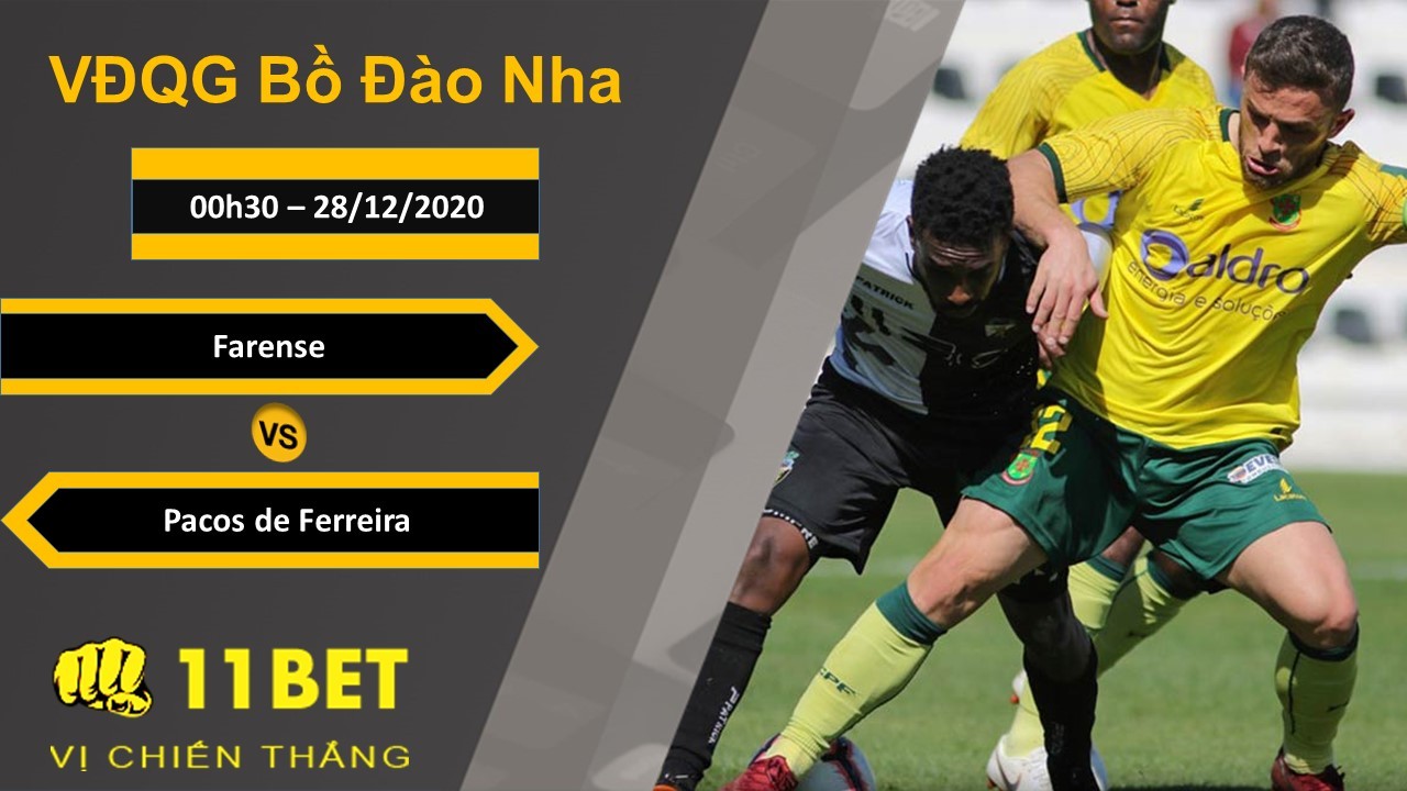 11BET Soi kèo Farense vs Pacos de Ferreira, 00h30, 28/12/2020