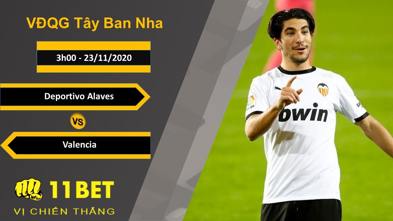 11BET Soi kèo Deportivo Alaves vs Valencia, 3h00, 23/11/2020