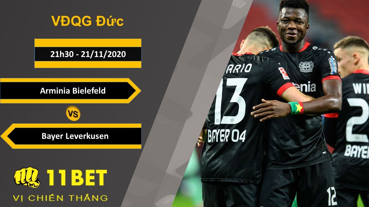 11BET Soi kèo Arminia Bielefeld vs Bayer Leverkusen, 21h30, 21/11/2020