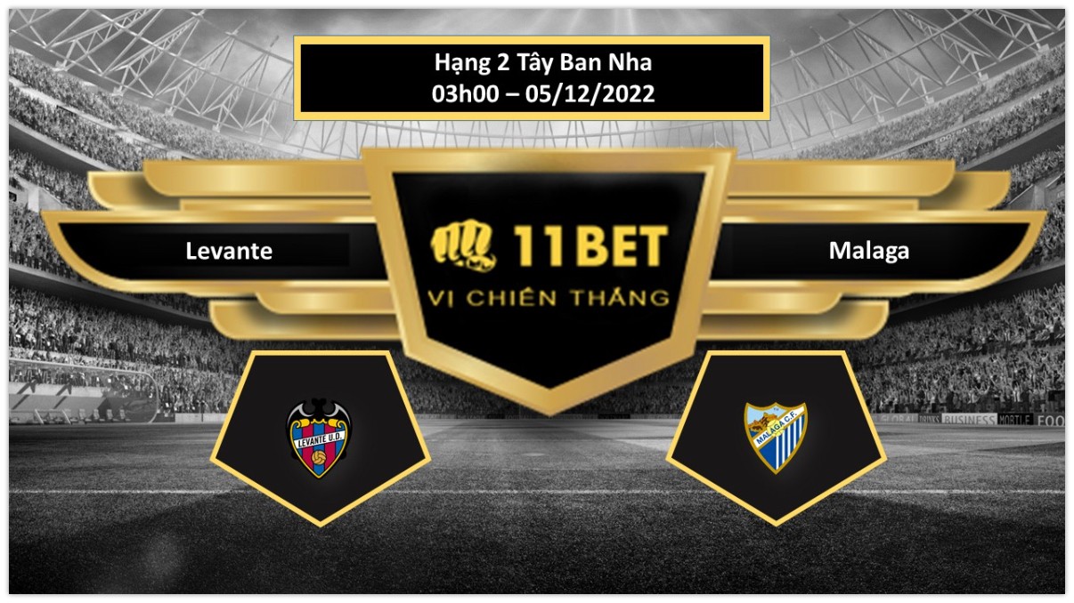 11BET Tip bóng đá  Levante vs Malaga, hôm nay 05/12/2022