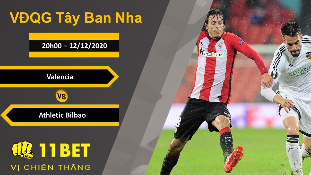 11BET Soi kèo Valencia vs Athletic Bilbao, 20h00, 12/12/2020