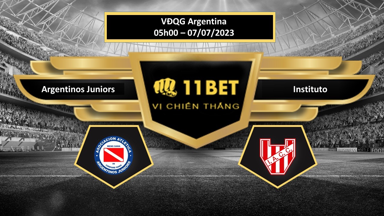 11BET Tip bóng đá    Argentinos Juniors vs Instituto, hôm nay 07/07/2023