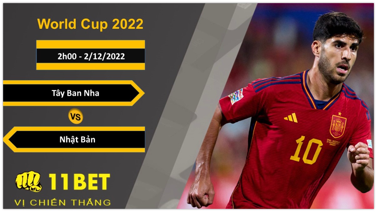 11BET Soi kèo Tây Ban Nha vs Nhật Bản, 2h00, 2/12/2022
