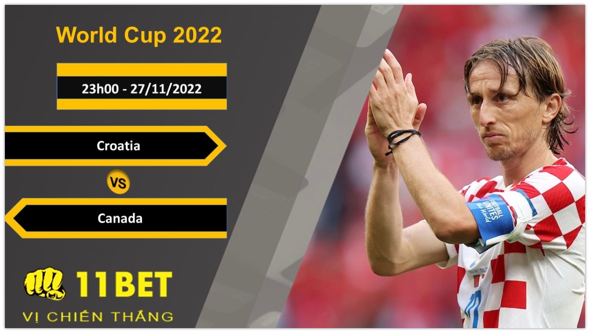 11BET Soi kèo Croatia vs Canada, 23h00, 27/11/2022