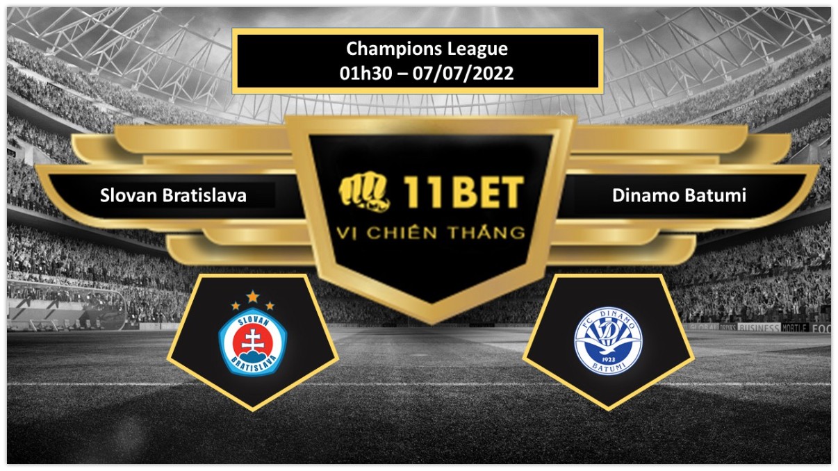 11BET Tip bóng đá Slovan Bratislava vs Dinamo Batumi , hôm nay 07/07/2022