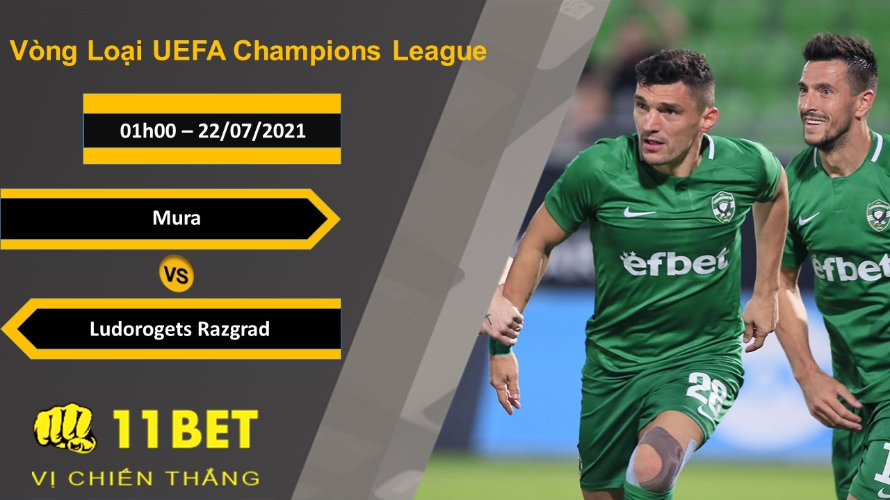 11BET Soi kèo Mura vs Ludogorets Razgrad, 01h00, 22/07/2021