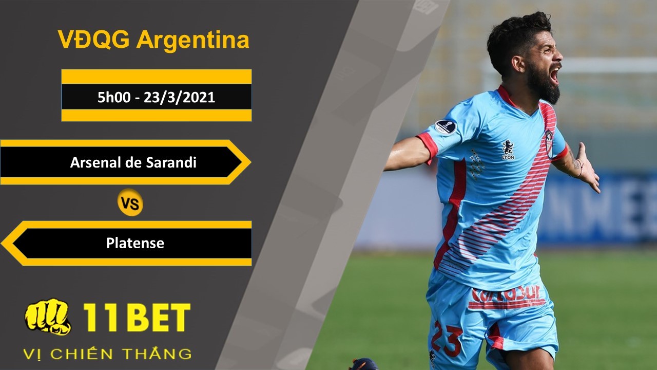 11BET Soi kèo Arsenal de Sarandi vs Platense, 5h00, 23/3/2021