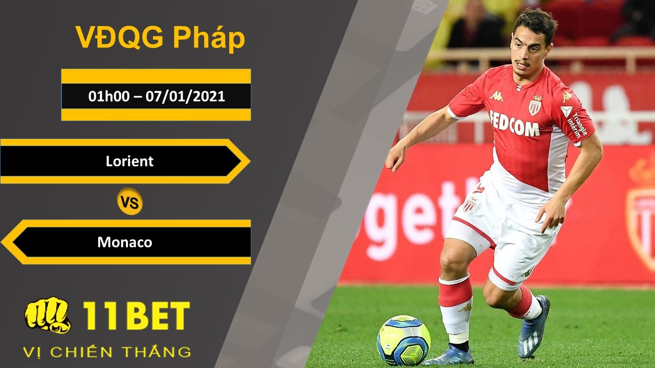 11BET Soi kèo Lorient vs Monaco, 01h00, 07/01/2021