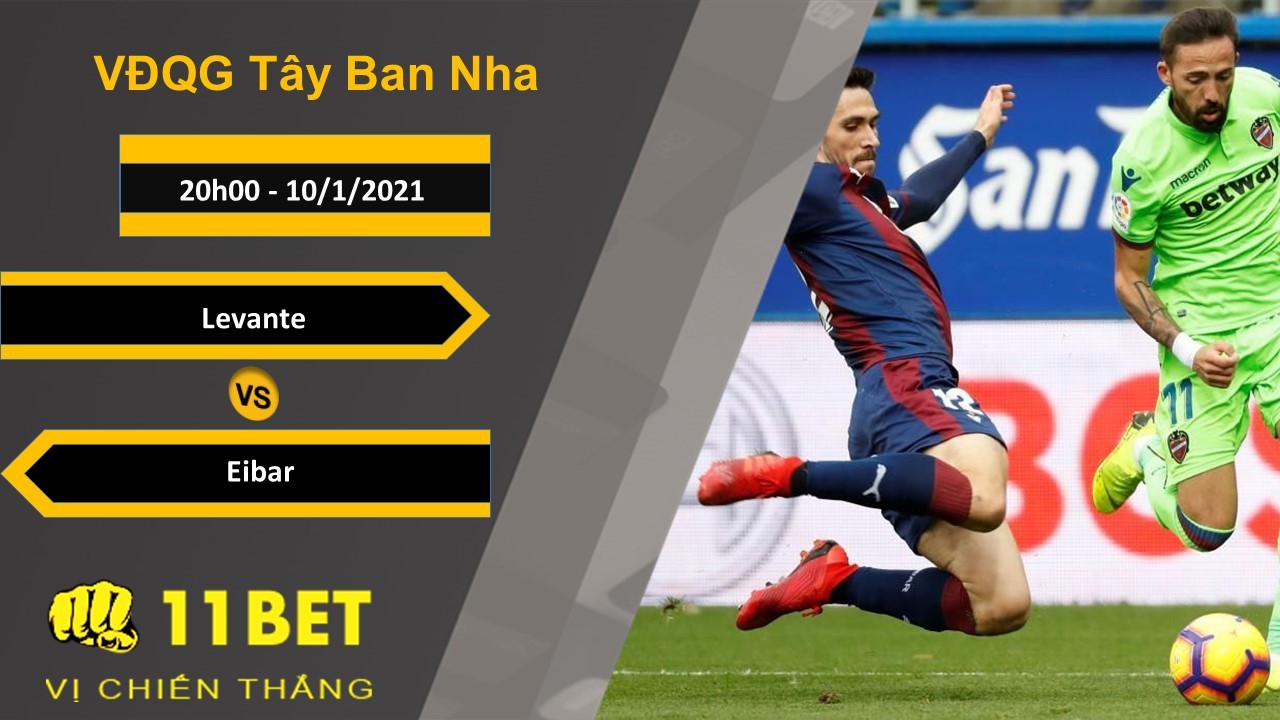 11BET Soi kèo Levante vs Eibar, 20h00, 10/1/2021