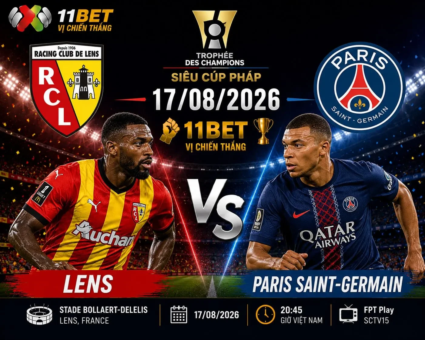 11BET Soi Kèo Bóng Đá Lens vs PSG (17/08) | : Thánh Địa Dội Sóng Hay "Mưa Bàn Thắng"?