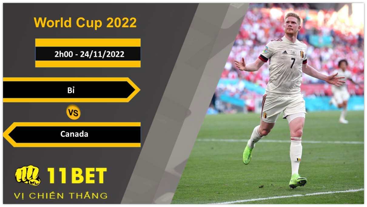 11BET Soi kèo Bỉ vs Canada, 2h00, 24/11/2022