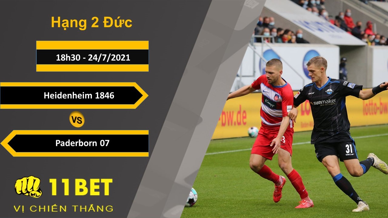 11BET Soi kèo Heidenheim 1846 vs Paderborn 07, 18h30, 24/7/2021