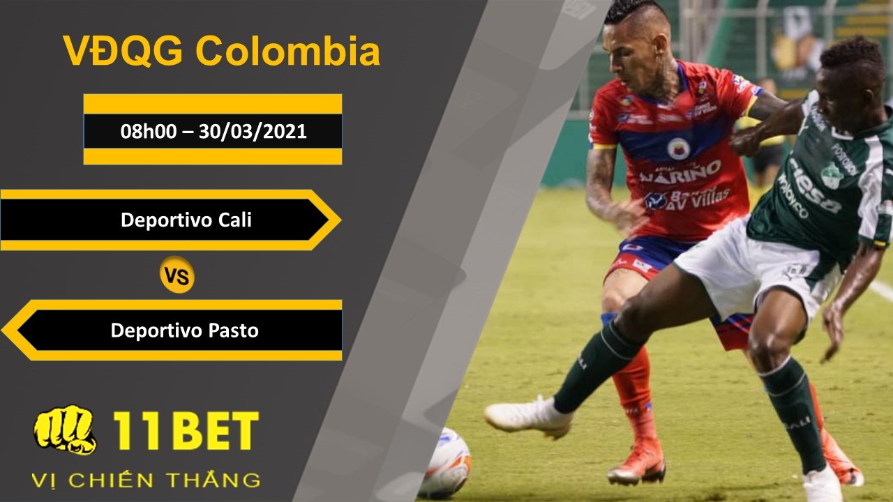 11BET Soi kèo Deportivo Cali vs Deportivo Pasto, 08h00, 30/03/2021